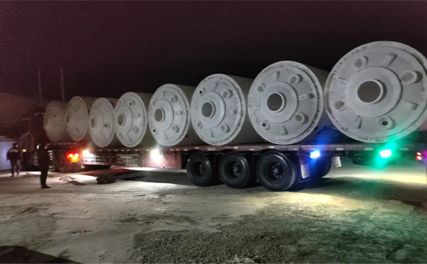 康县锥底桶交付现场